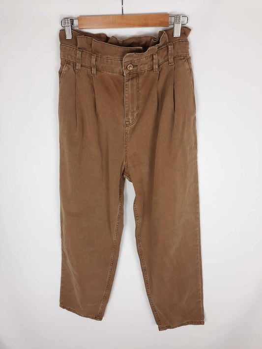 ZARA. Pantalon marron/kaki T.36