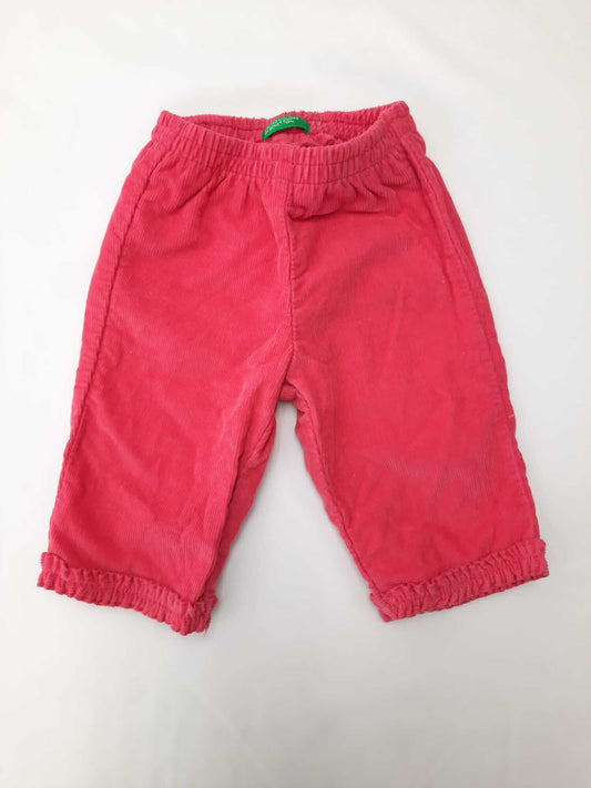 BENETTON. Pantalón micropana fucsia T.3 meses