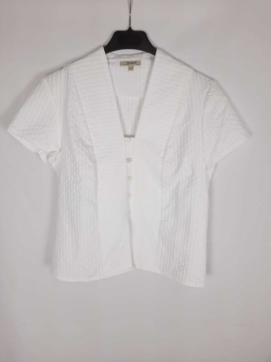 OTRAS.Camiseta blanca textura T.m