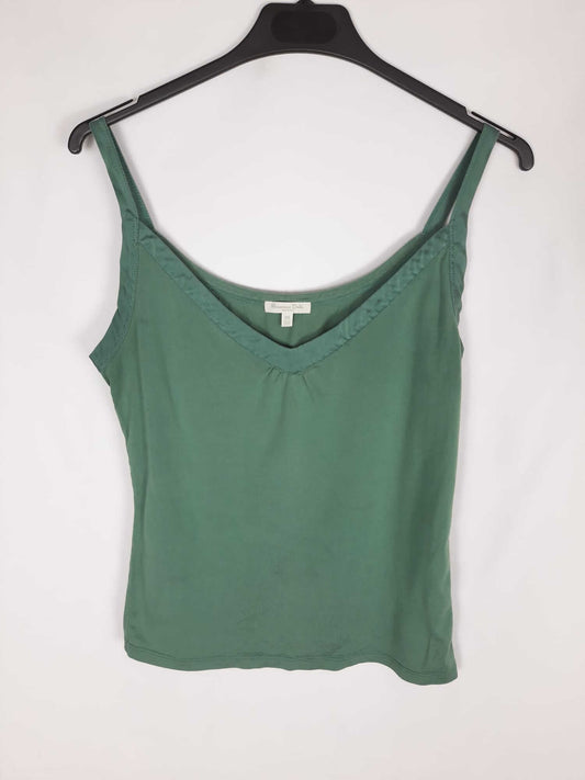 MASSIMO DUTTI. Top verde de tirantes T .m