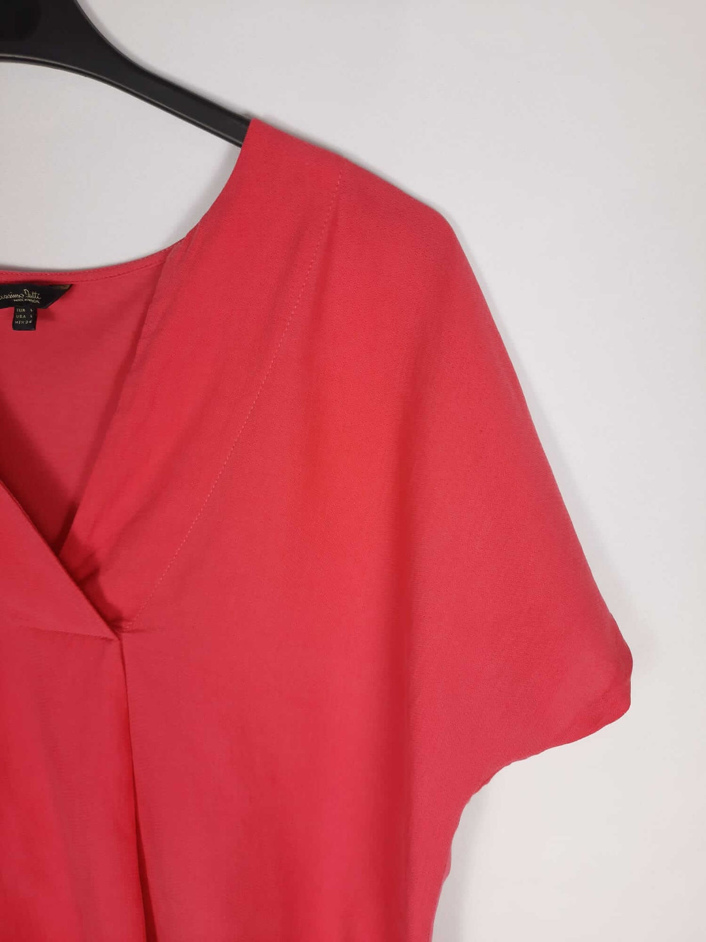 MASSIMO DUTTI. Blusa rosa T. l