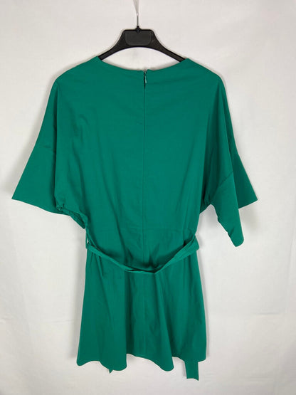 MANGO. Vestido corto verde T.m