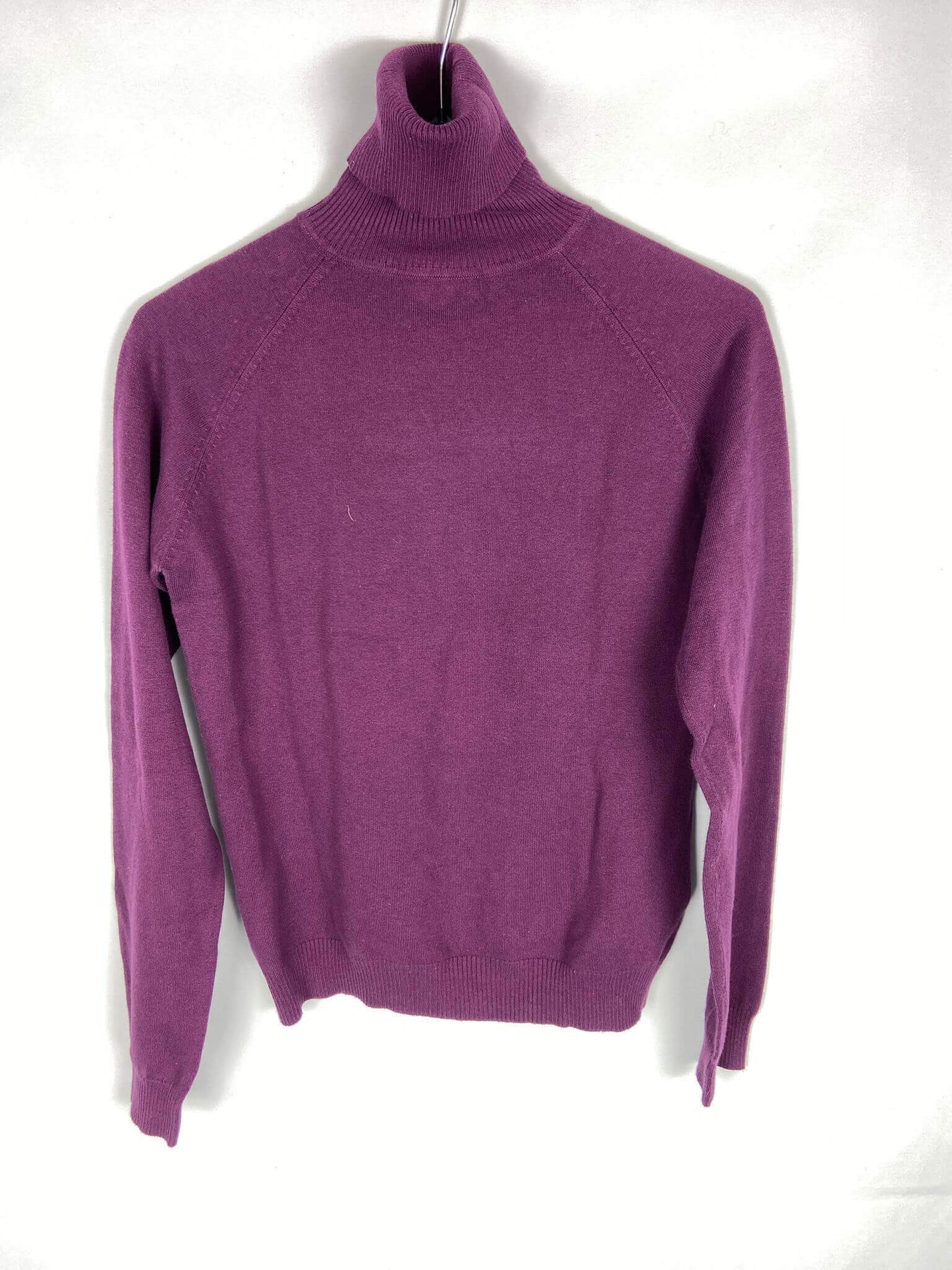 ZARA. Jersey de cuello alto morado T.s