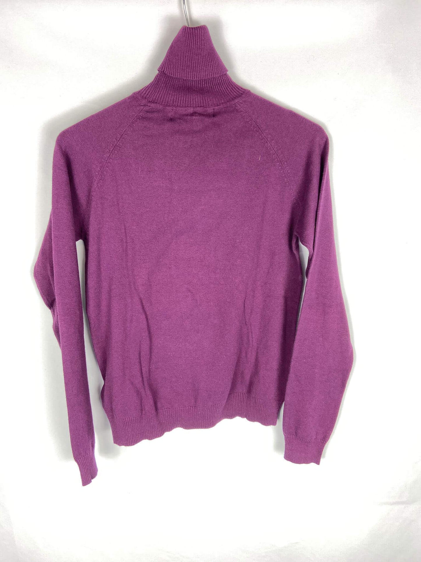 ZARA. Jersey de cuello alto morado T.s