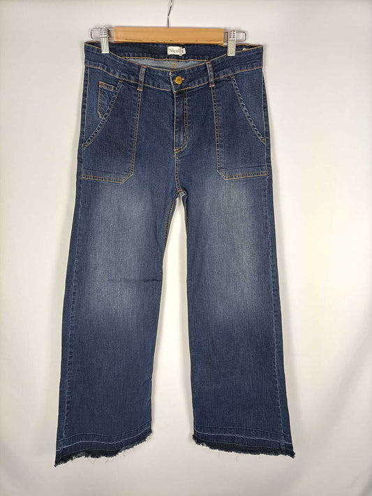 Market. NICOLI. Pantalon denim acampanado T.40