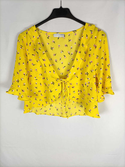 LOAVIES. Top amarillo estampado flores T.s