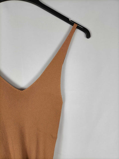 H&M.Top camel canalé T.40