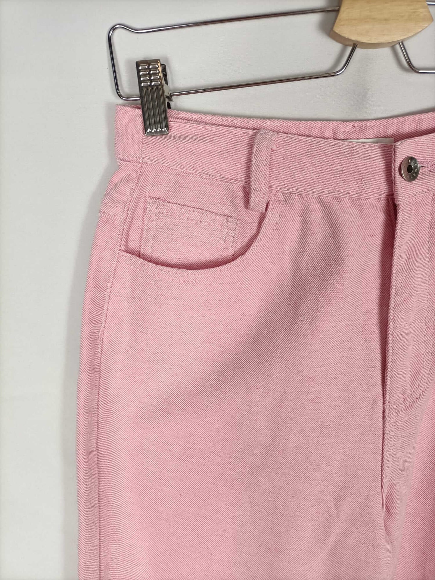 MY PEEPTOES. Pantalon denim rosa ancho T. 36