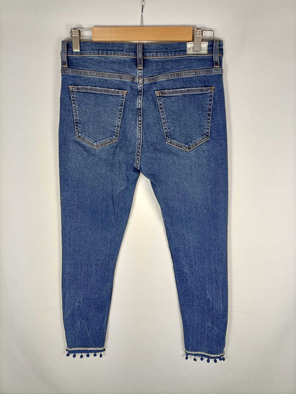 ZARA. Jeans abalorios T.38