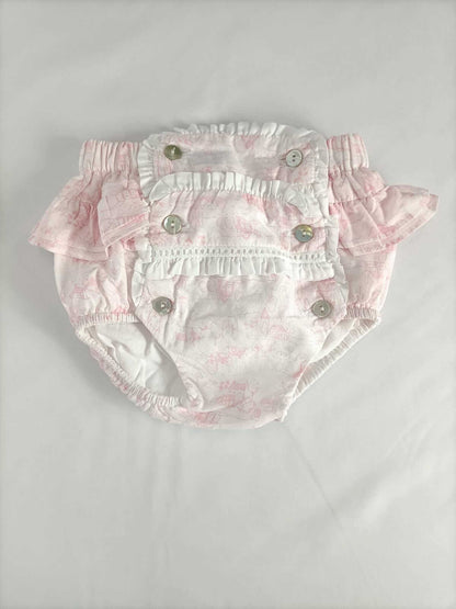 DULCES. Cubre pañales estampado rosa T.3 meses