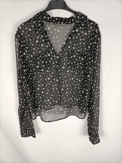 AÉROPOSTALE.Blusa negra diamantes T.L