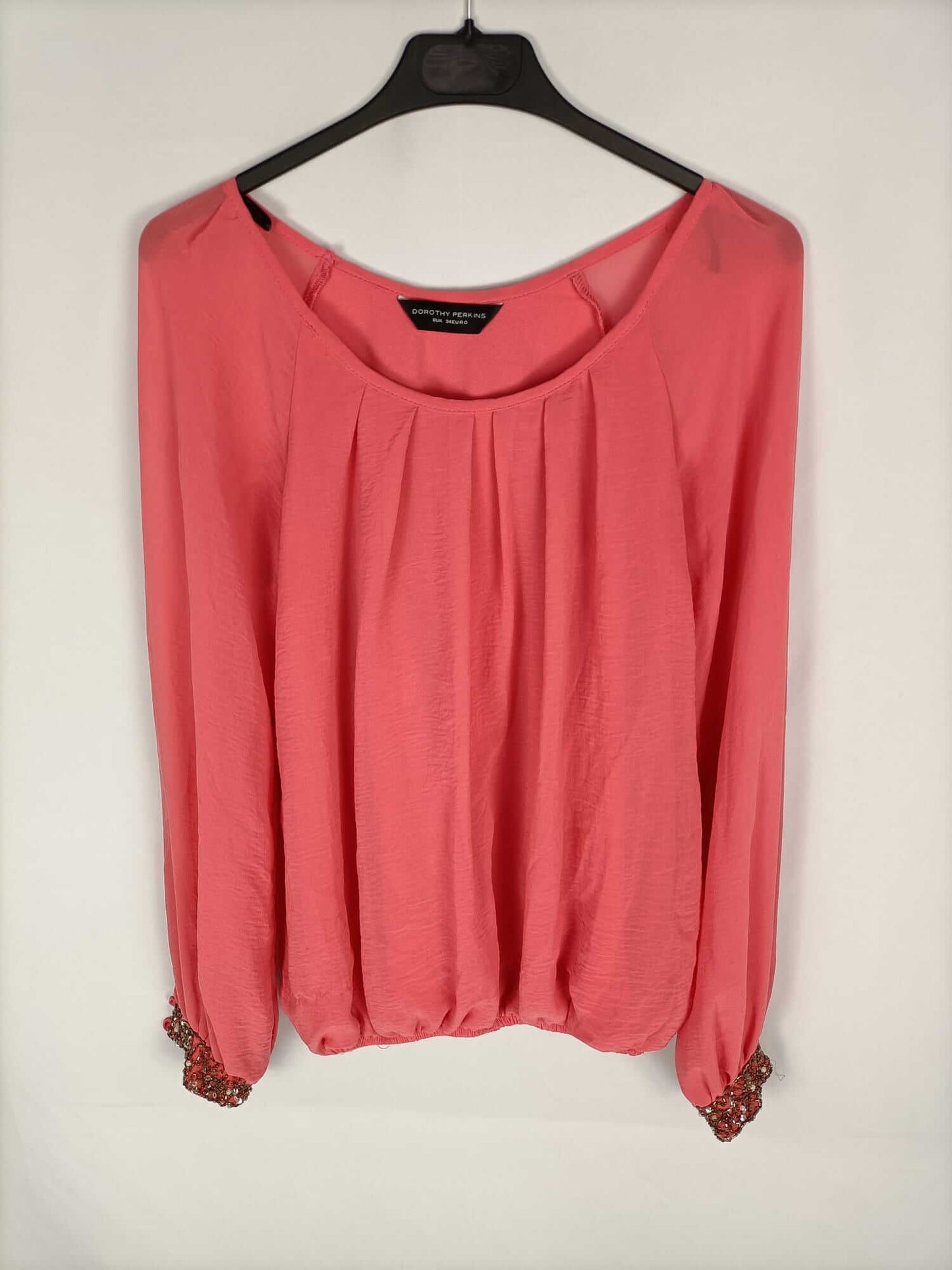 DOROTHY PERKINS.Blusa coral T.34