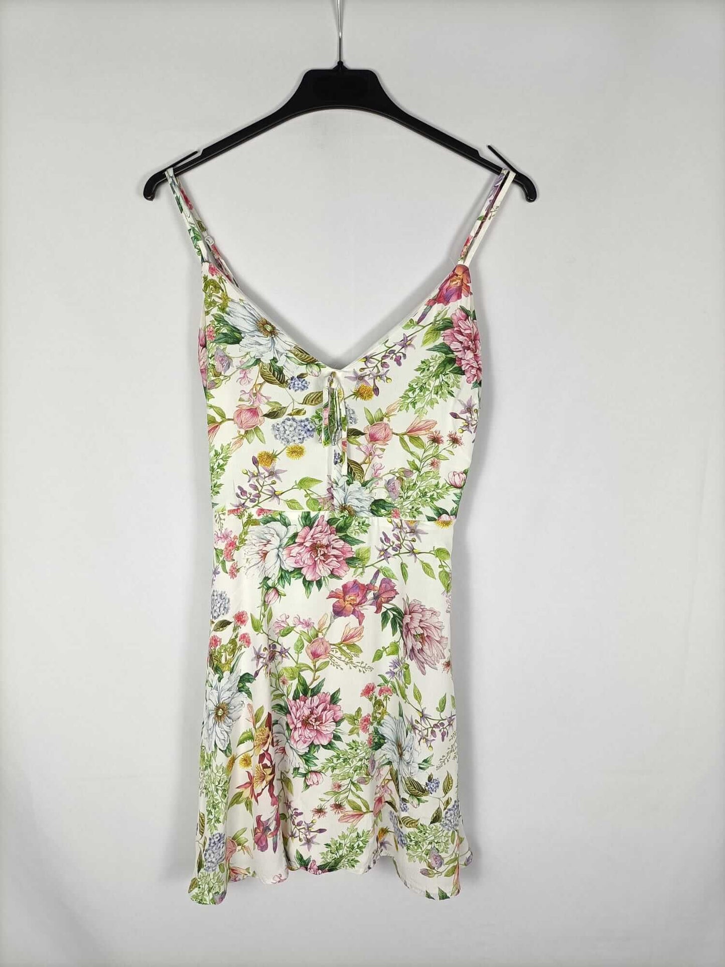 SRPINGFIELD. Vestido blanco flores T.36