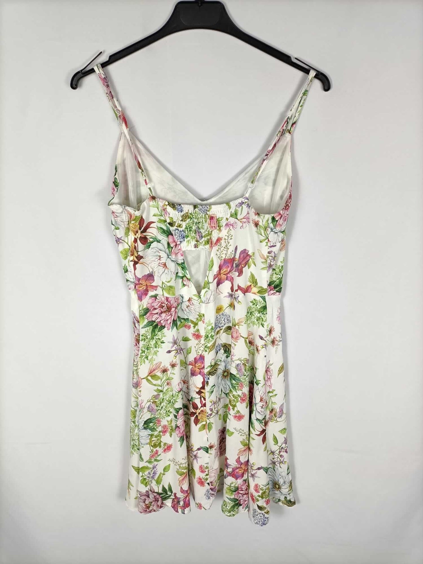 SRPINGFIELD. Vestido blanco flores T.36