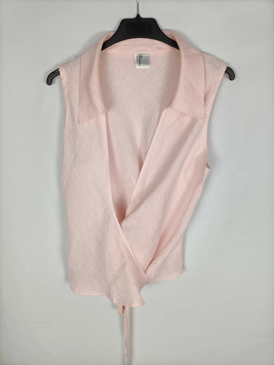 OH QUE LUNA. Blusa rosa cruzada T.M/L