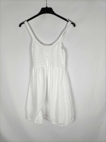 OTRAS. Vestido blanco escote punto T.s/m