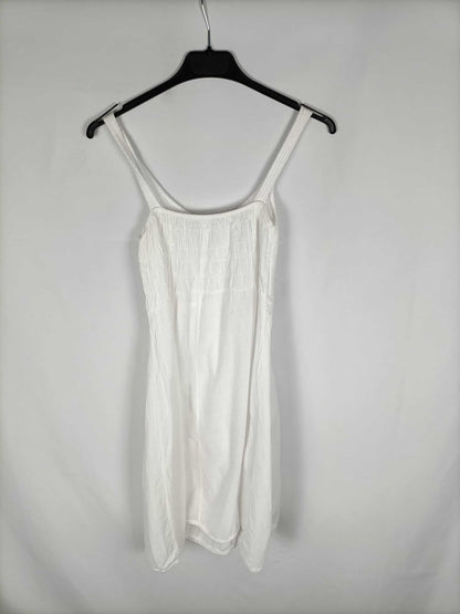 OTRAS. Vestido blanco escote punto T.s/m