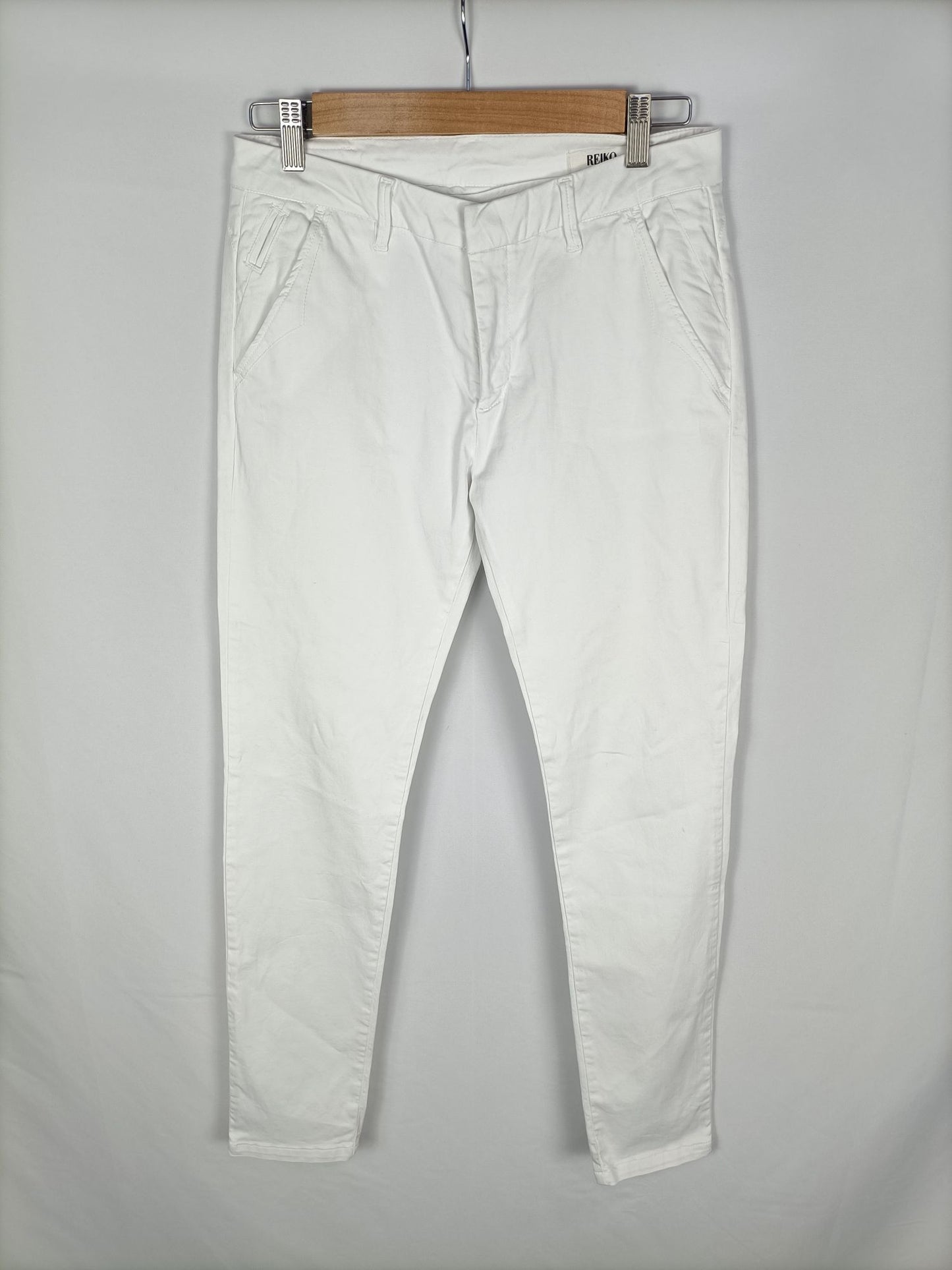 REIKO.Pantalón blanco chino denim T.36