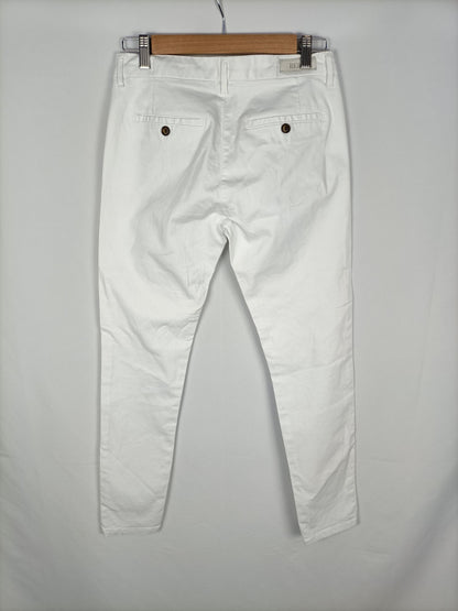 REIKO.Pantalón blanco chino denim T.36