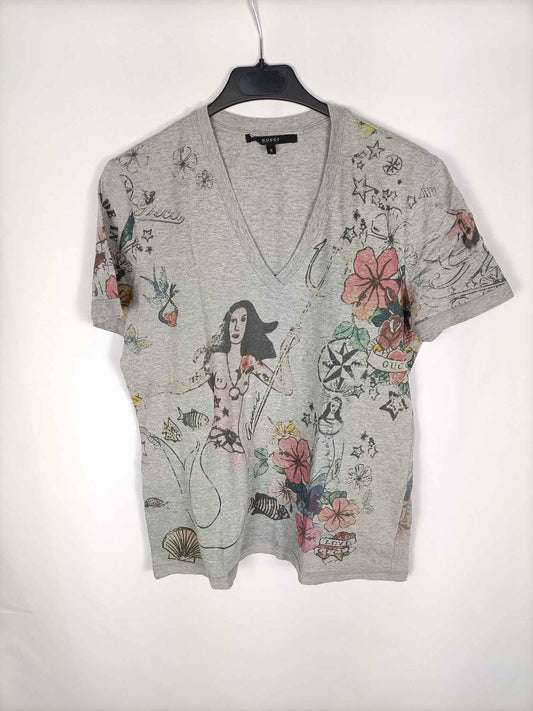 GUCCI. Camiseta gris T.s