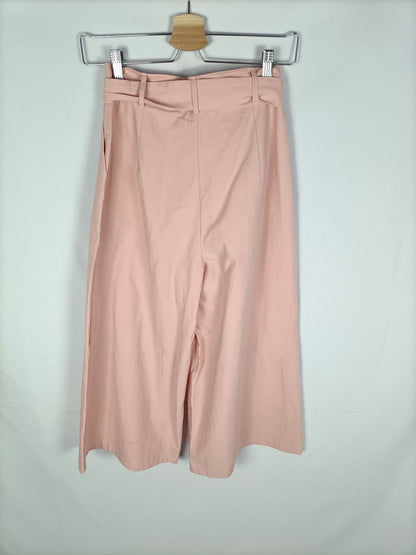 MANGO. Pantalón rosa culotte T.xs