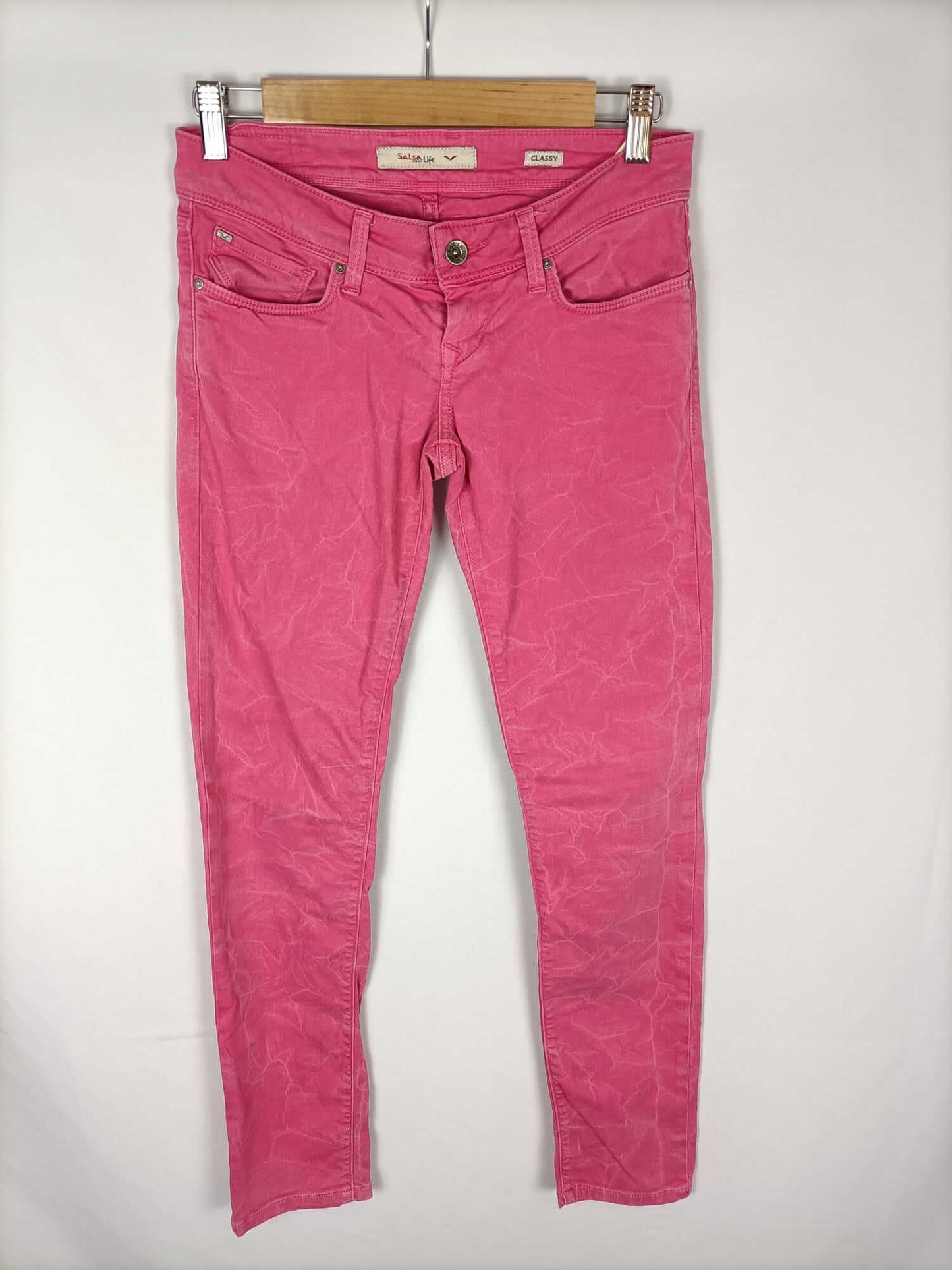 SALSA. Jeans rosa efecto lavado T.38