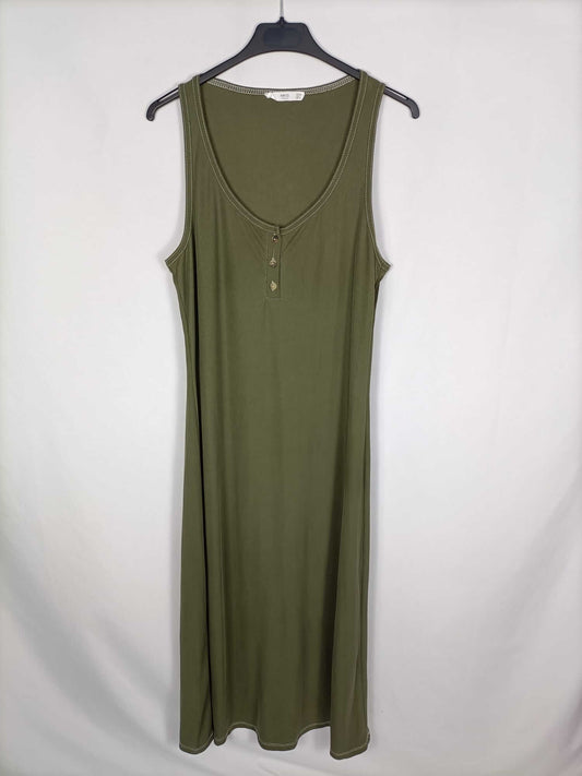 MANGO.Vestido verde punto T.m