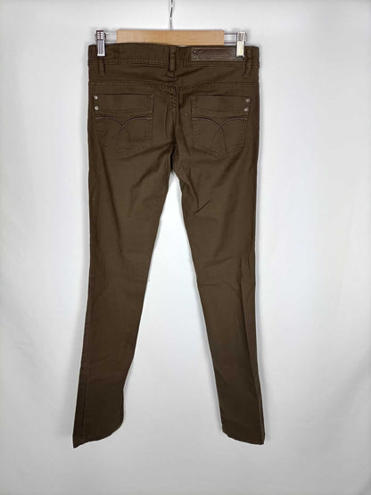 STRADIVARIUS.Pantalones básicos marrones T.34