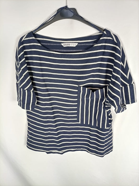 ZARA.Top rayas marineras T.xs