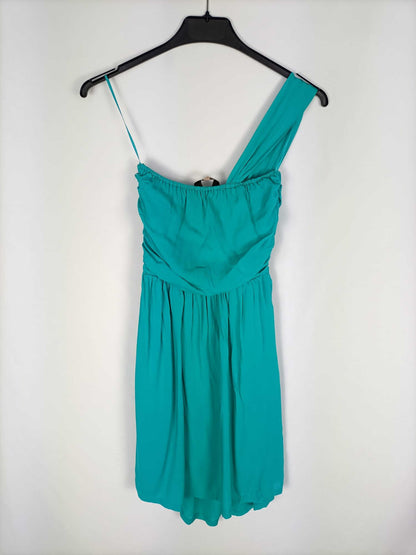 BERSHKA.Vestido verde T.m