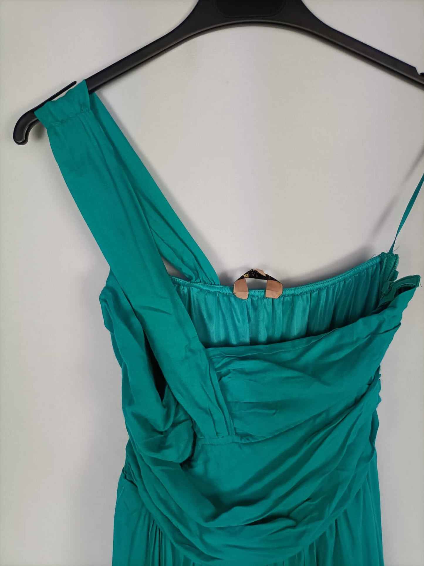 BERSHKA.Vestido verde T.m