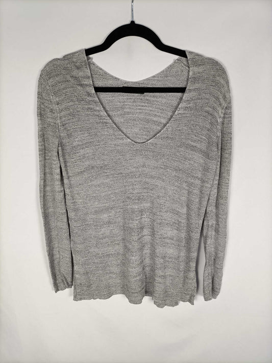 ZARA. Jersey gris punto T.s