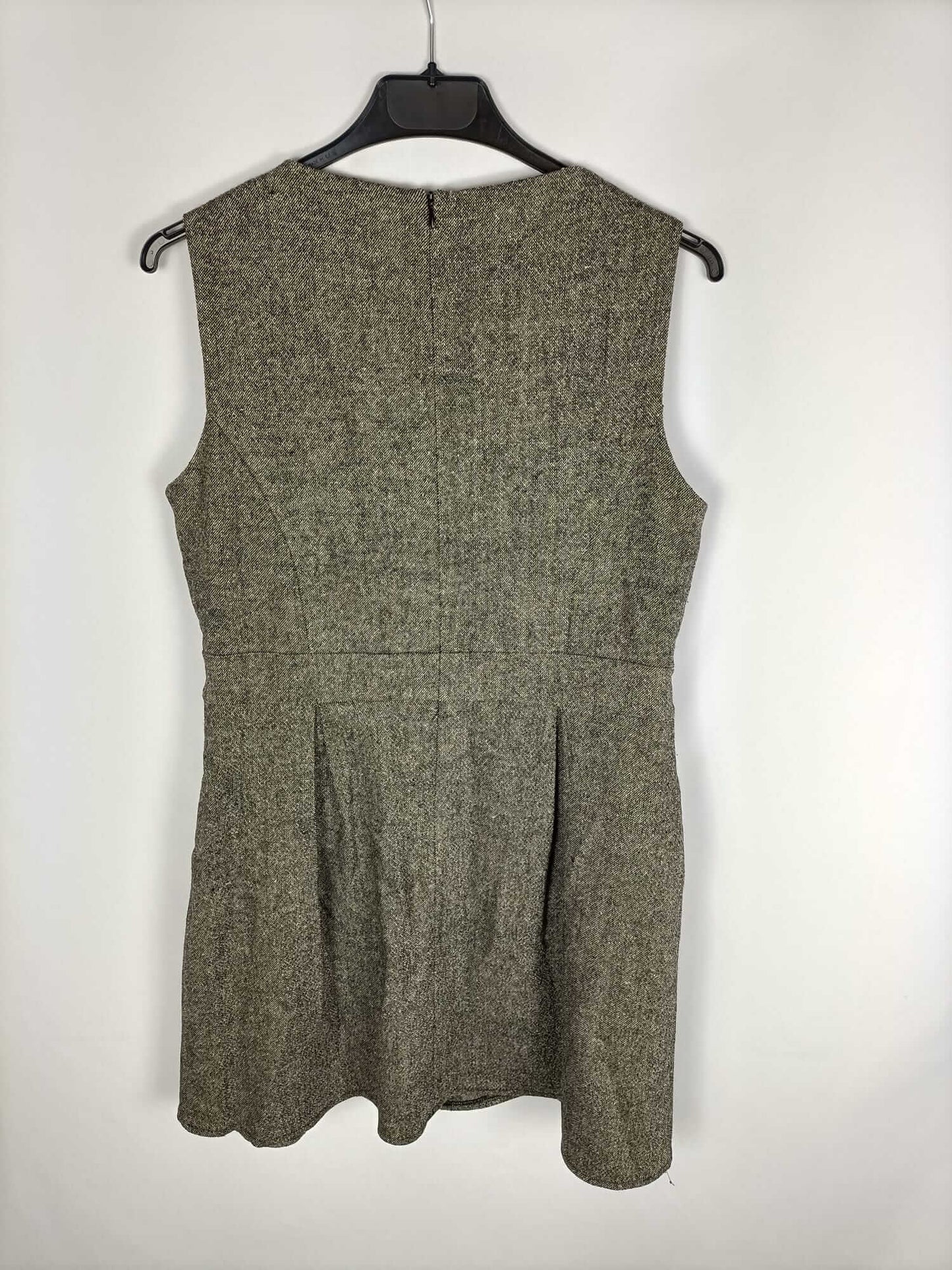 BLANCO. Vestido jaspeado gris T.38