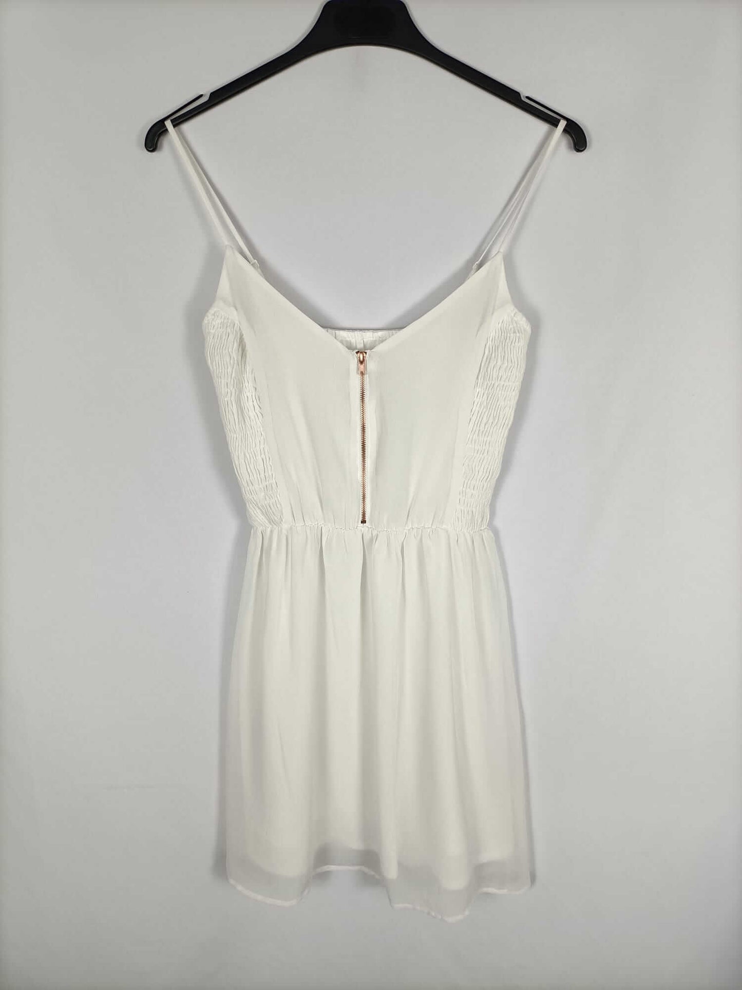 OTRAS.Vestido blanco nido de abeja TU (S/M)