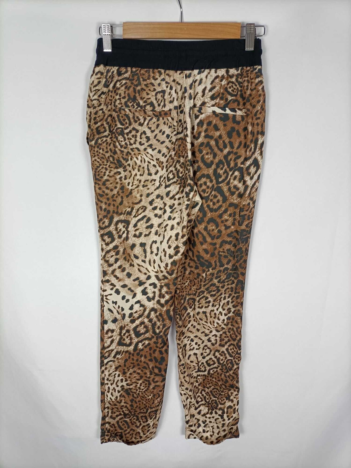 ZARA.Pantalones fluidos animal print T.s