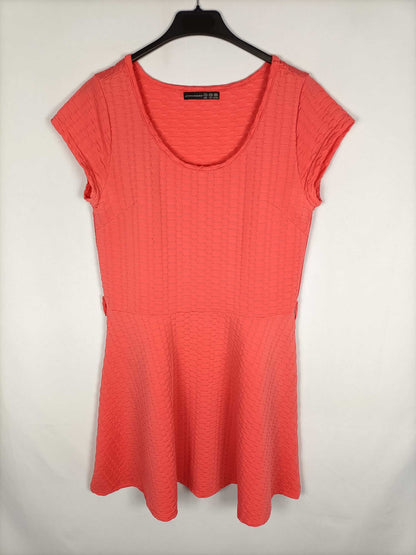 PRIMARK.Vestido elástico coral T.42