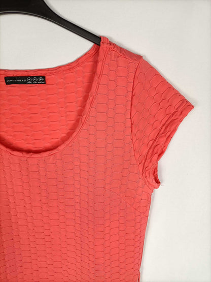 PRIMARK.Vestido elástico coral T.42