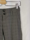 H&M.Pantalones gris cuadros T.34