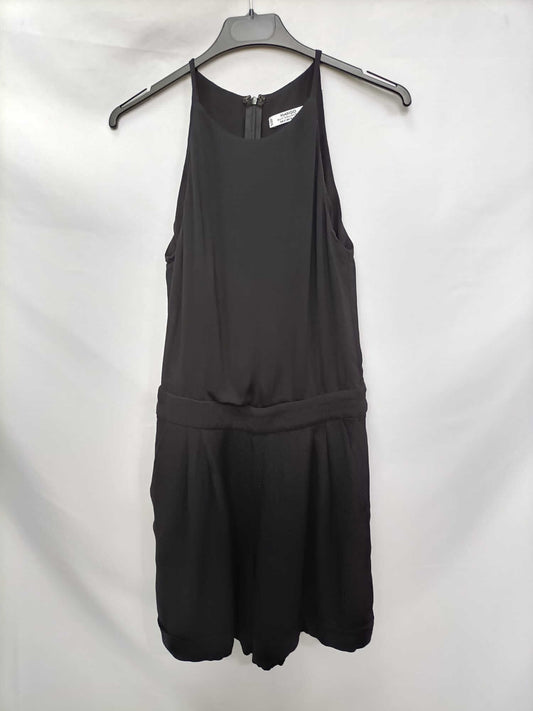 MANGO.Mono negro cuello halter T.s