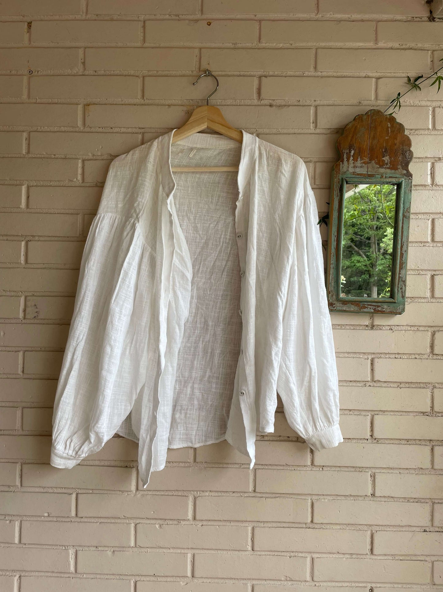 OTRAS. Blusa algodón blanca T.s