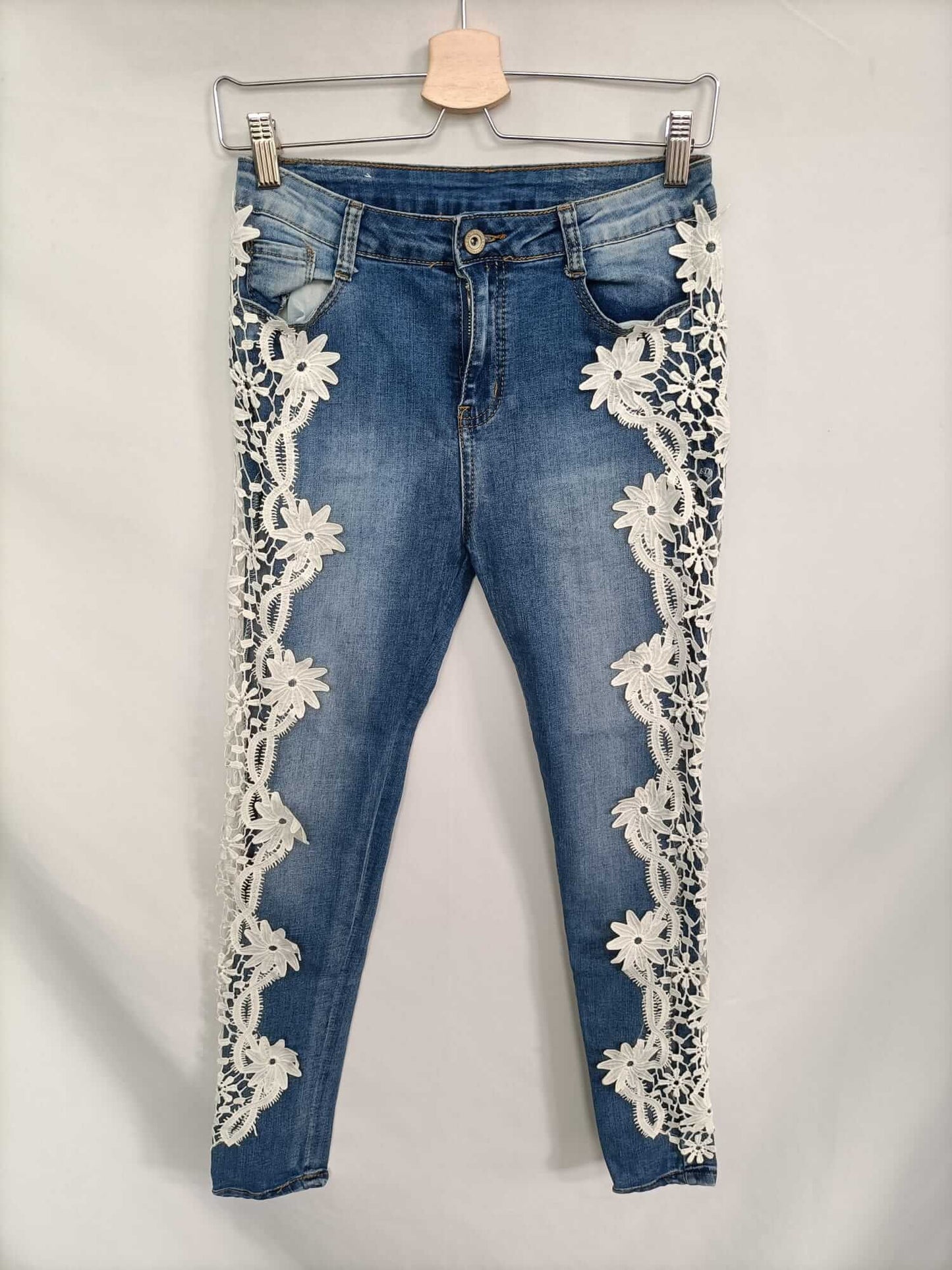 OTRAS. Jeans encaje lateral T.m