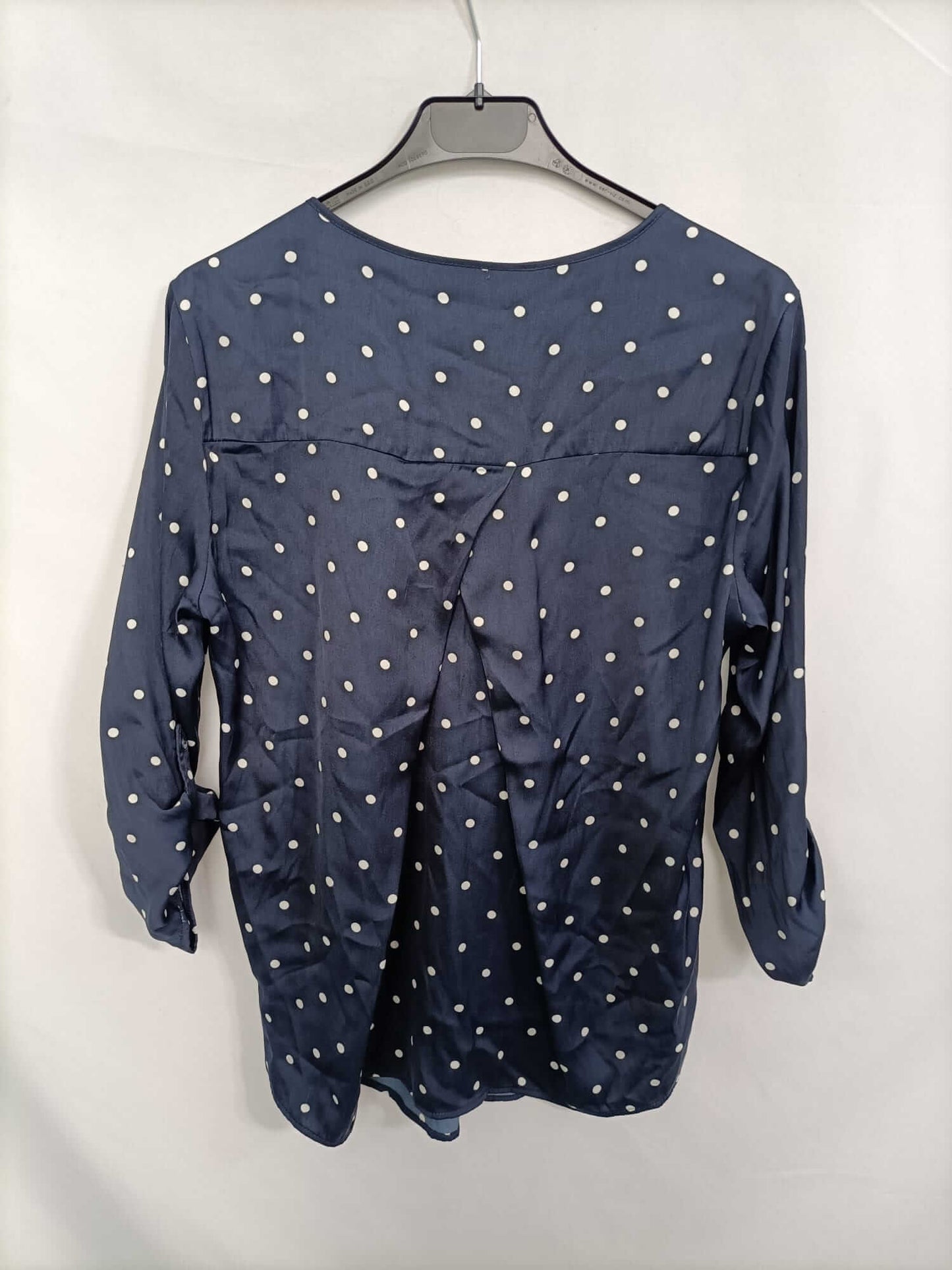 STRADIVARIUS. Blusa azul lunares T.m