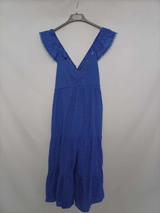 ZARA. Vestido midi troquelado T.xs