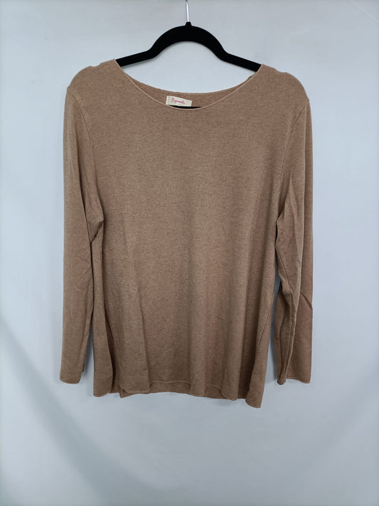 BUGANVILIA. Jersey camel oversized Tu