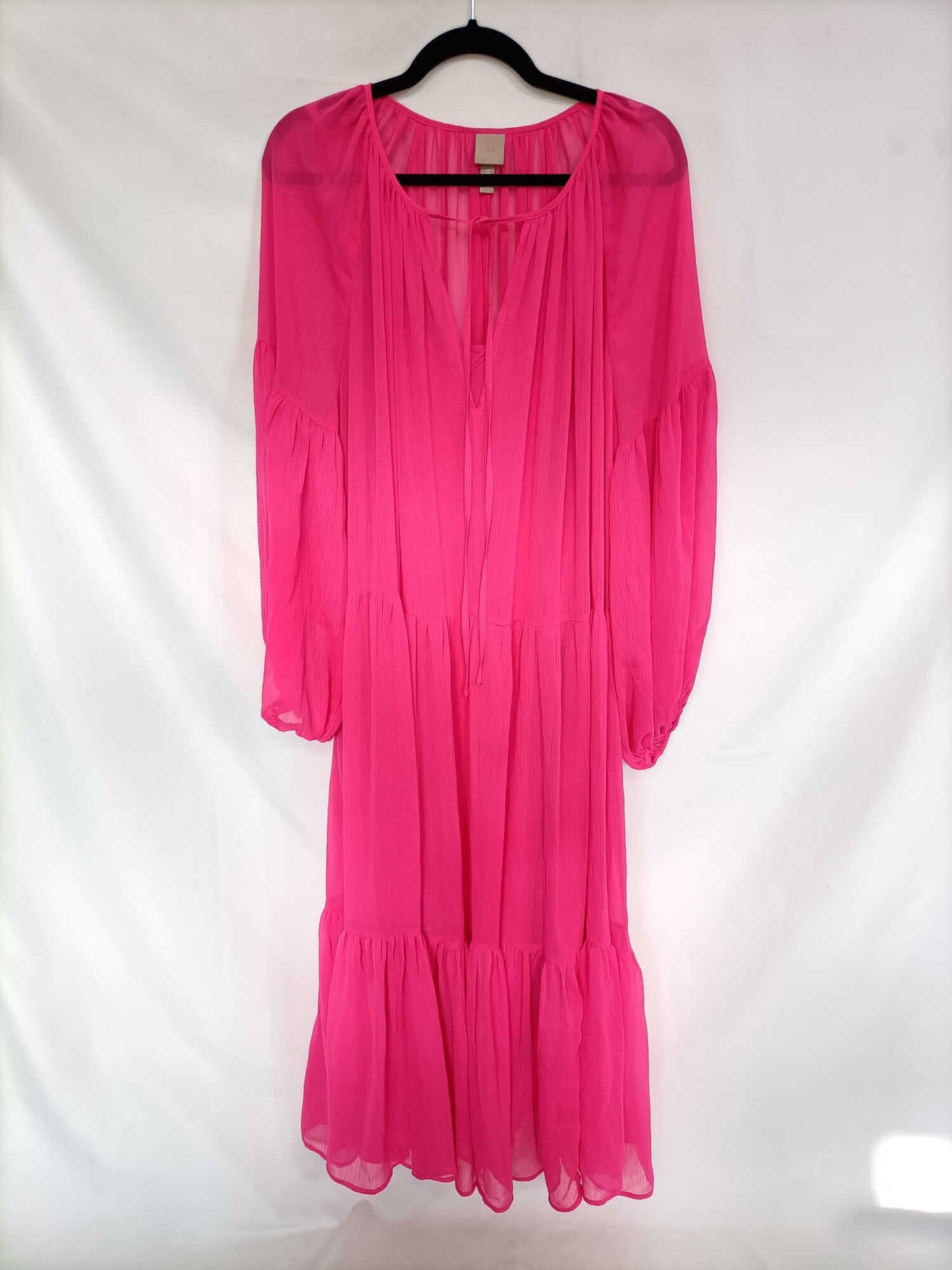 H&M.Vestido largo rosa T.4XL