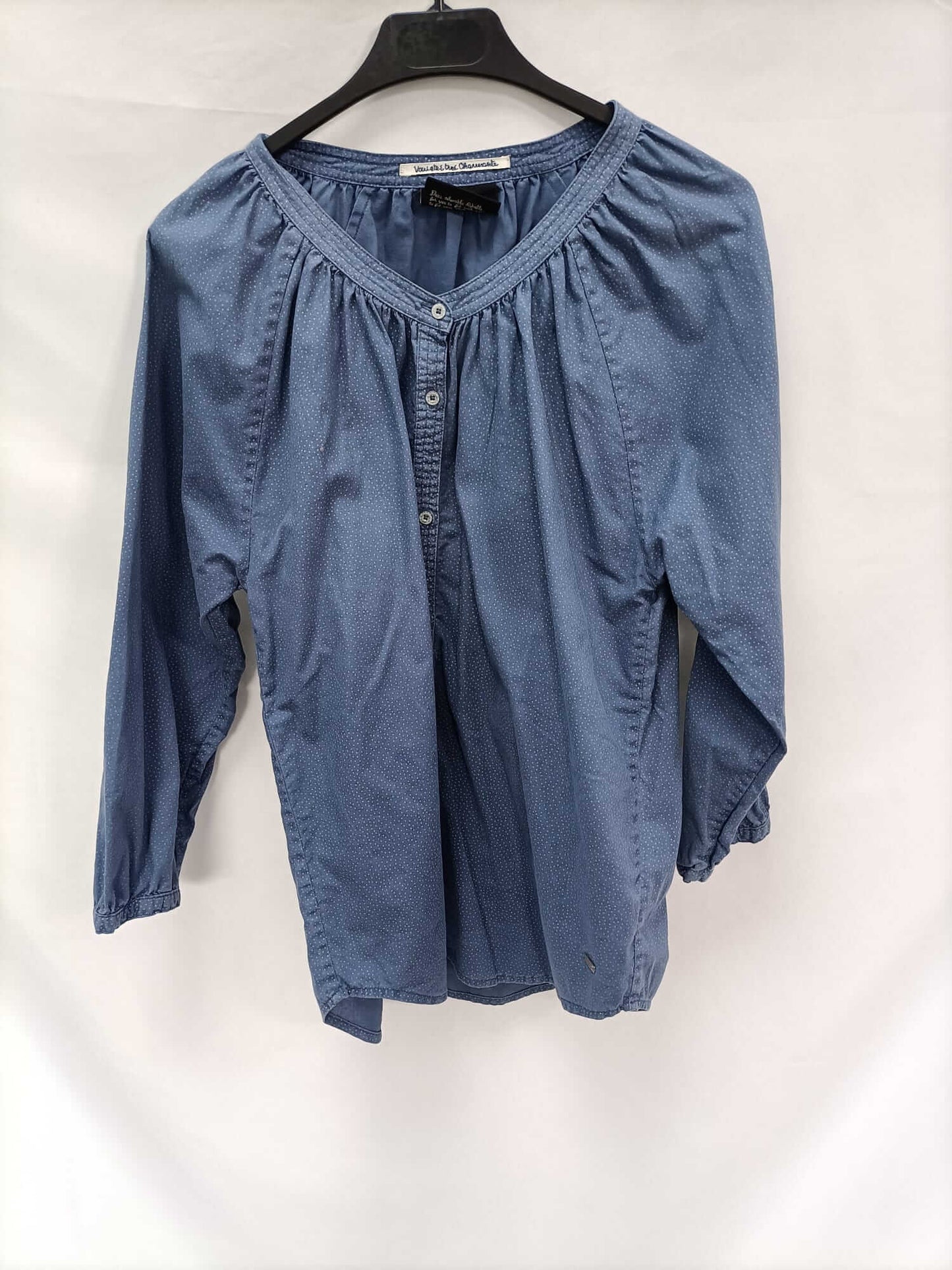 MAISON SCOTCH. Blusa topitos denim Tu (s/m)