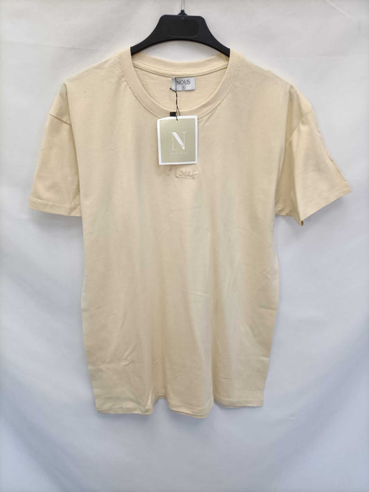 NOUS.Camiseta beige T.s