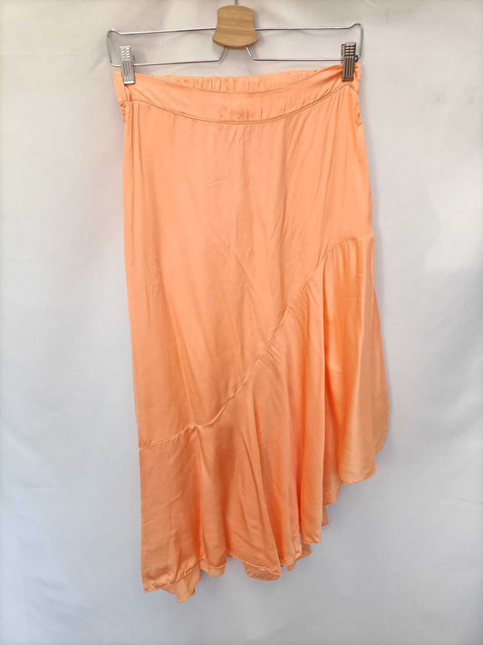 VIELA.Falda midi naranja TU (S/M)