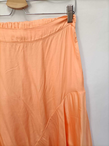 VIELA.Falda midi naranja TU (S/M)