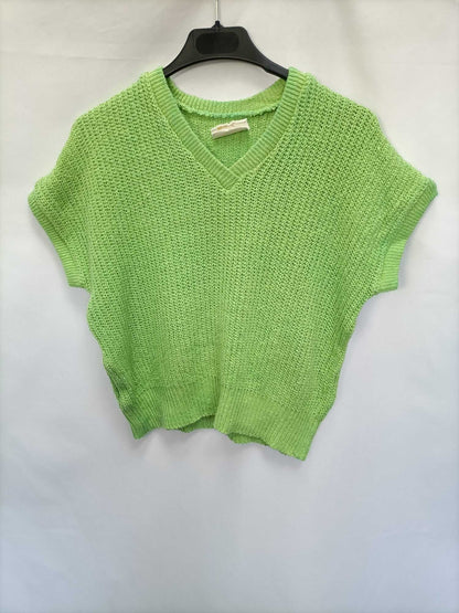 MAGENTA VINTAGE.Top punto verde TU (s/m)